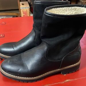 Black Nautica leather boots size 8 womens